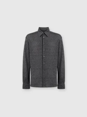 Camicia in cotone e viscosa zig zag lamé