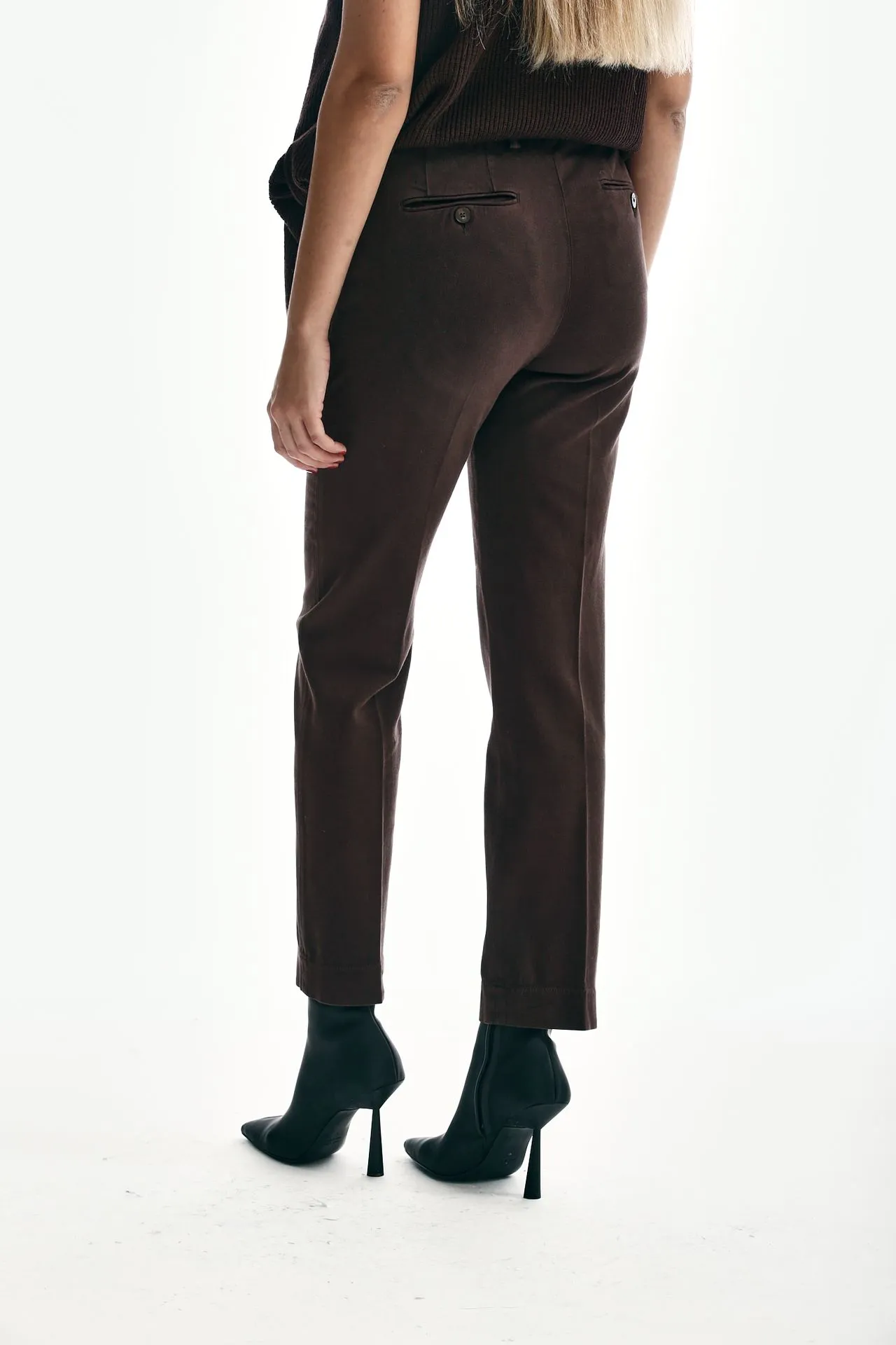 Pantalone slim LEYRE cioccolato 