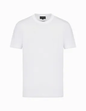 T-shirt in Jersey with White Jacquard Logo